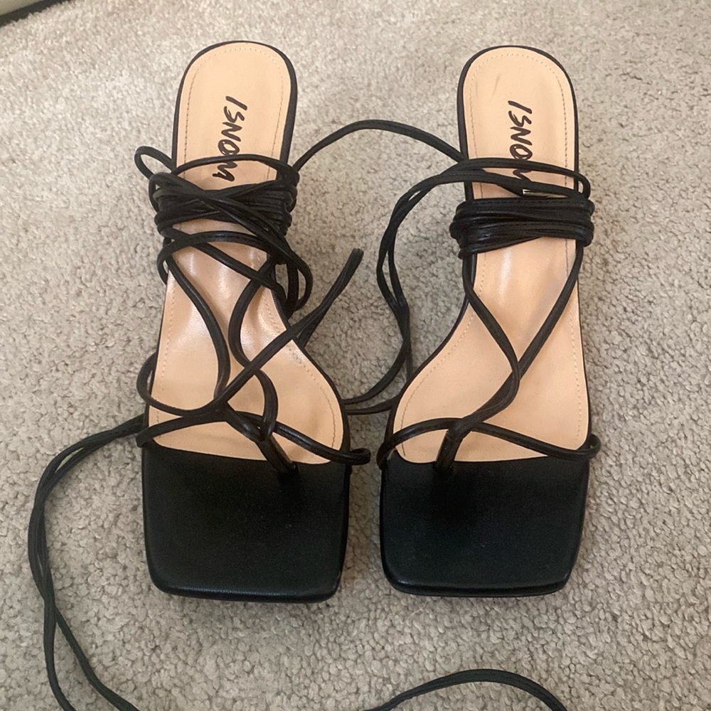 Black Lace Up Heels
